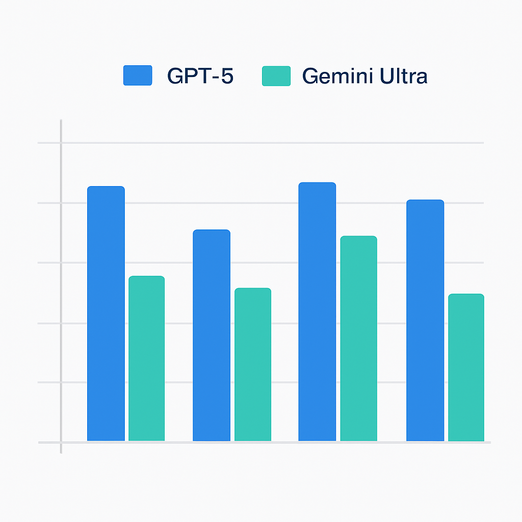 AI benchmark comparison chart with performance scores