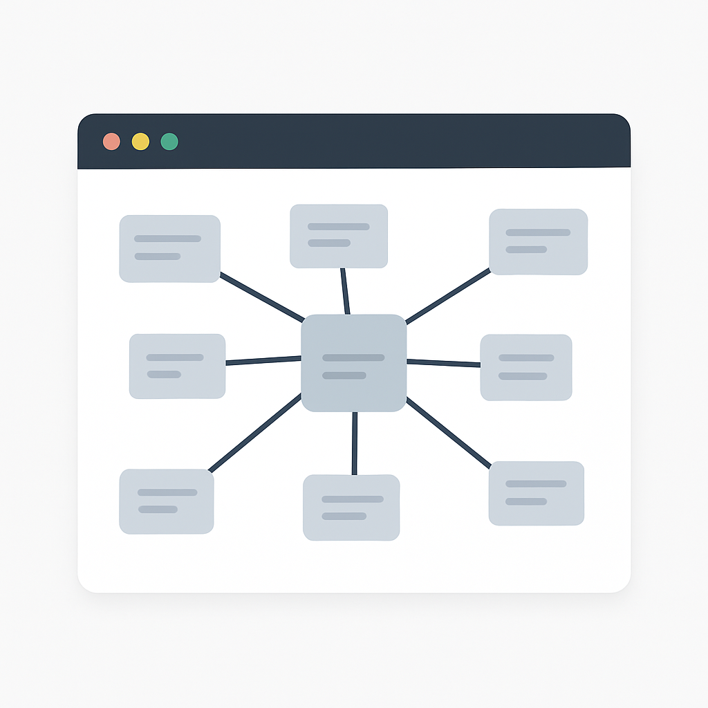 Obsidian knowledge graph visualization with connected notes and relationships