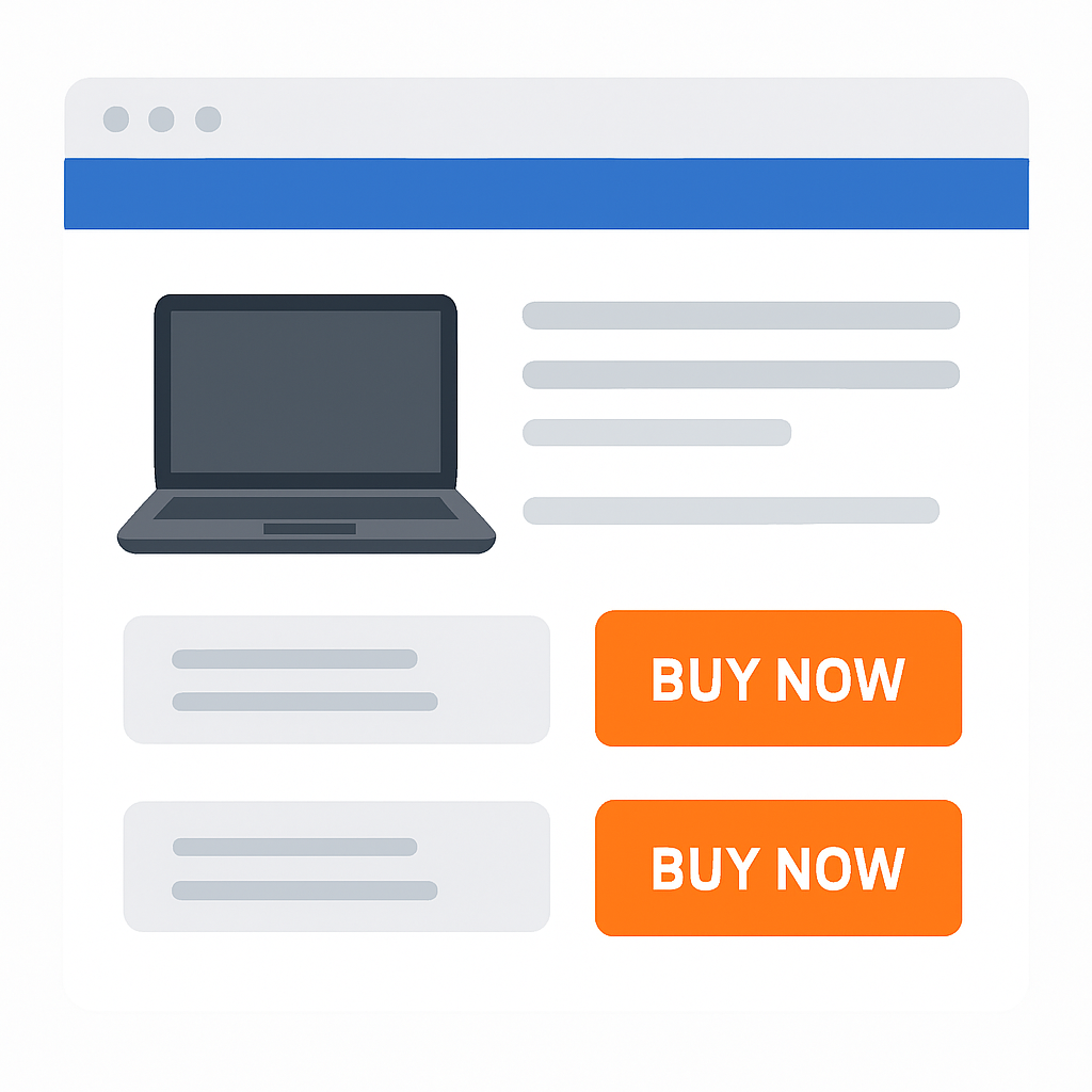 Example of optimized tech product review page with affiliate link placement
