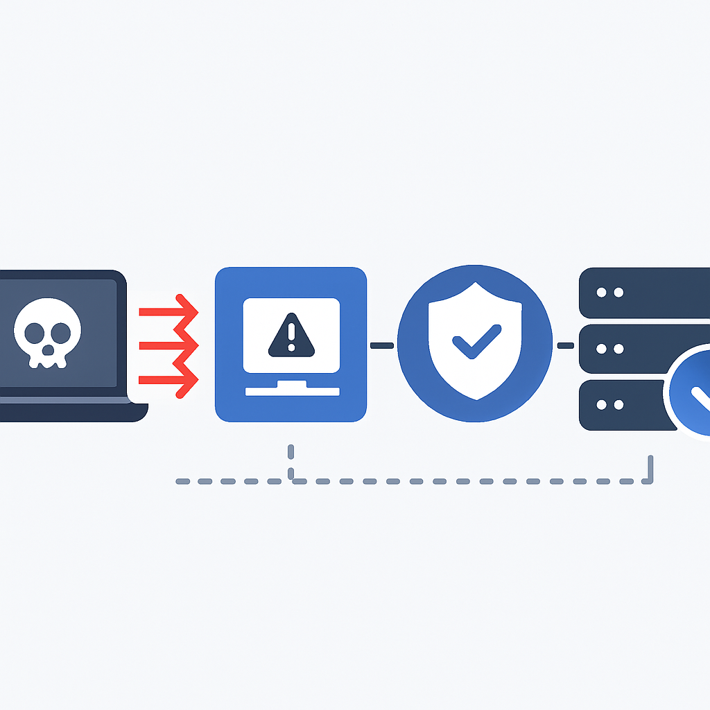 DDoS protection flowchart diagram