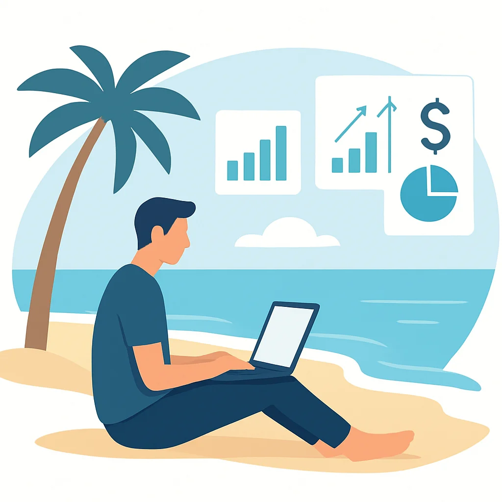 Developer achieving financial freedom with passive income