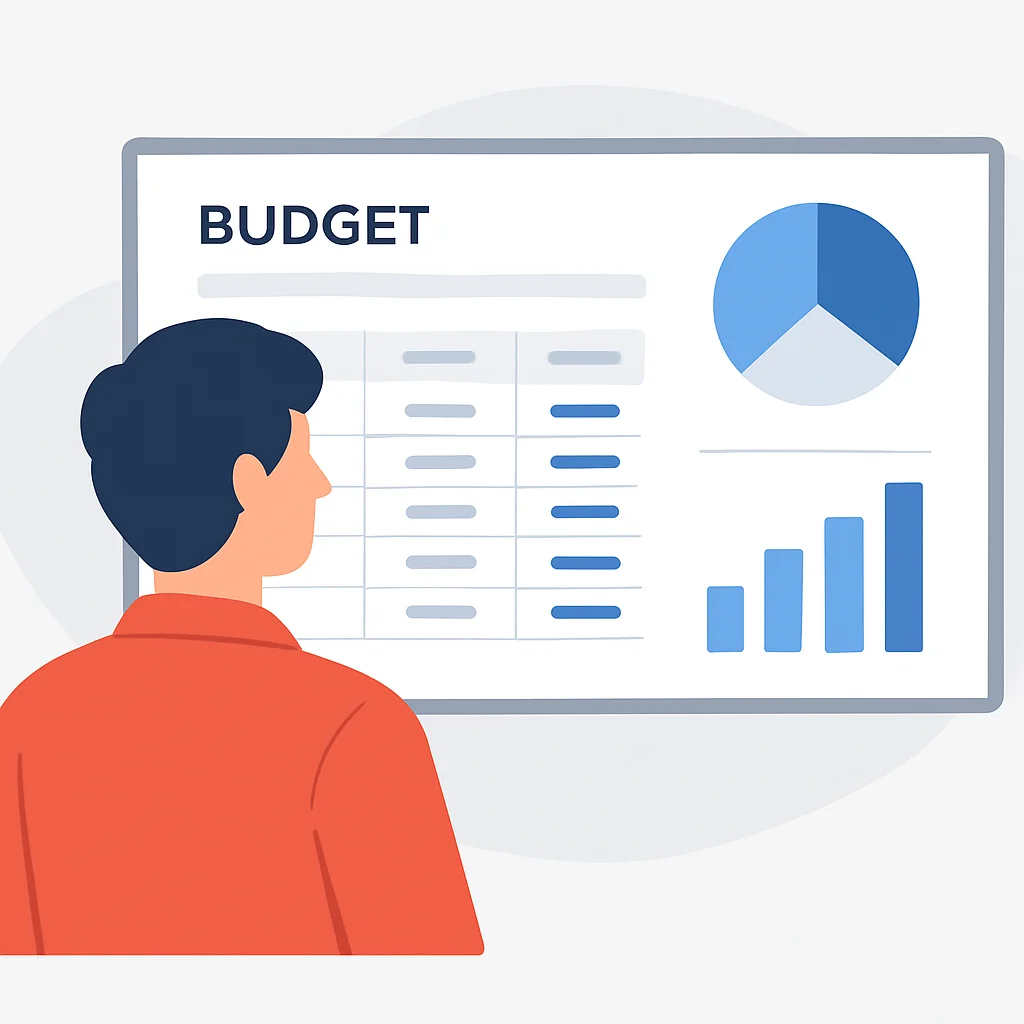 Financial planning and budgeting illustration