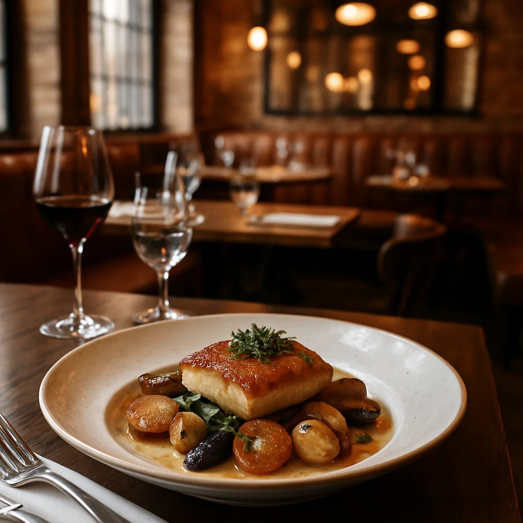 Cozy French bistro interior in Rotterdam