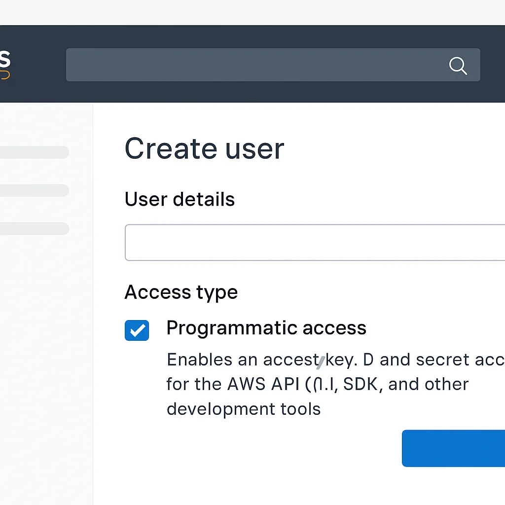 AWS IAM User Creation Screenshot