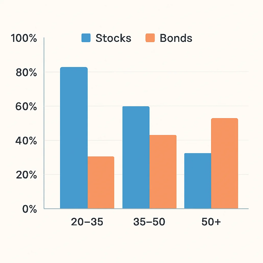Asset allocation strategy by age group