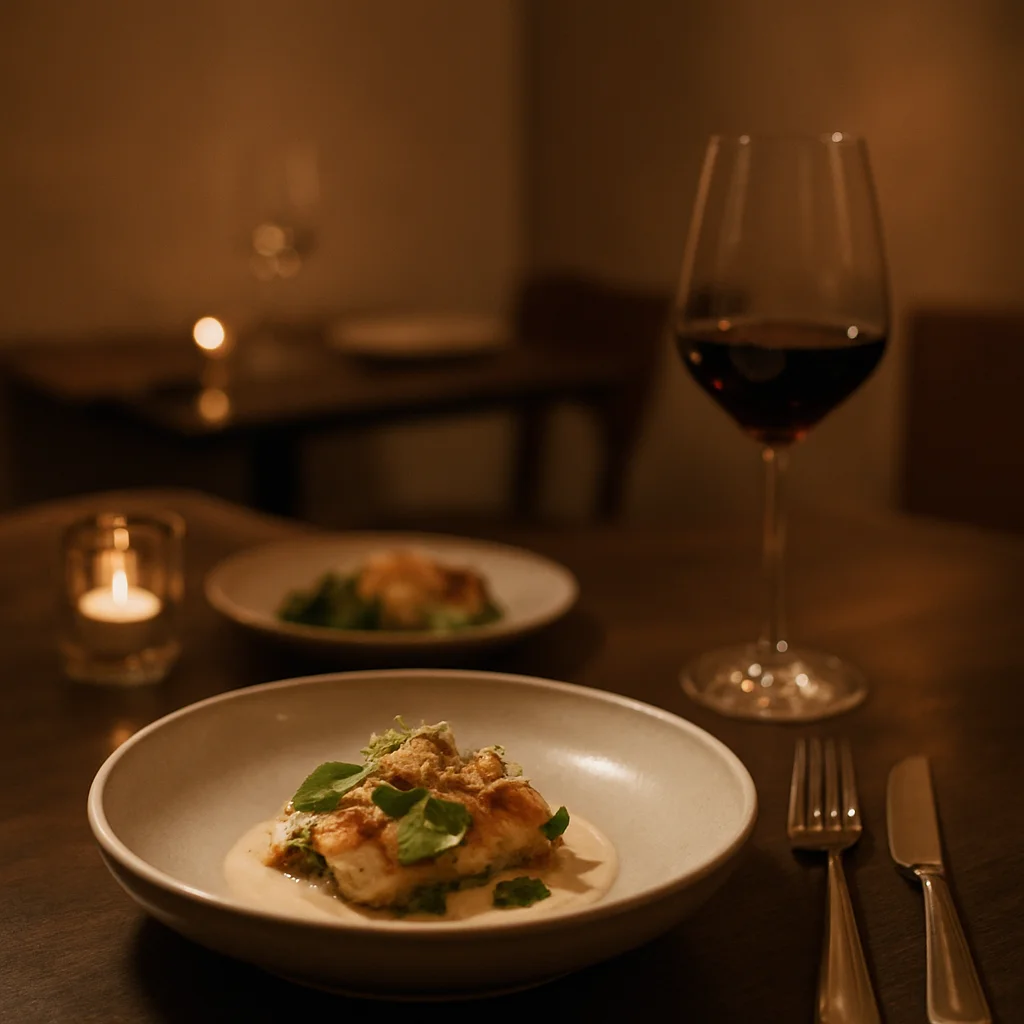 Intieme setting van Het Geheime Proeflokaal, met chef-kok die gerechten serveert