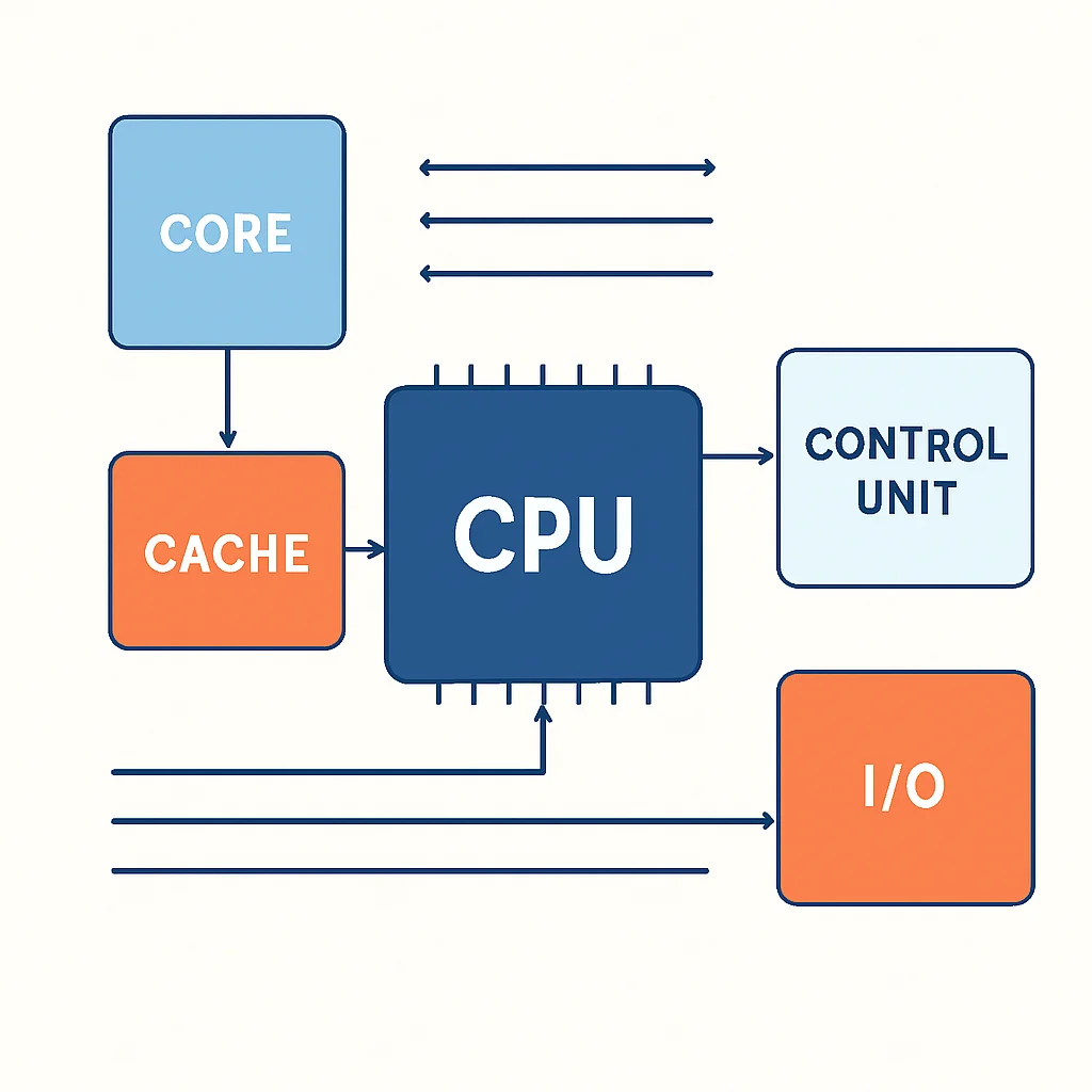 Detailed diagram of a next-generation CPU architecture with labeled components and data pathways