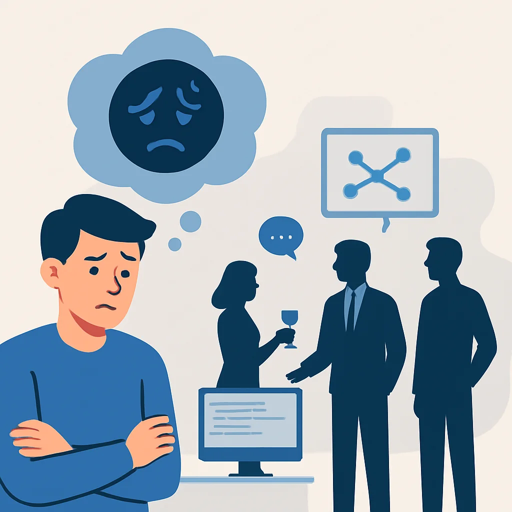 Introverte developer vermijdt netwerken