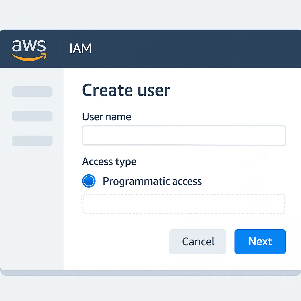 AWS IAM Gebruiker Aanmaken met Programmatische Toegang Screenshot
