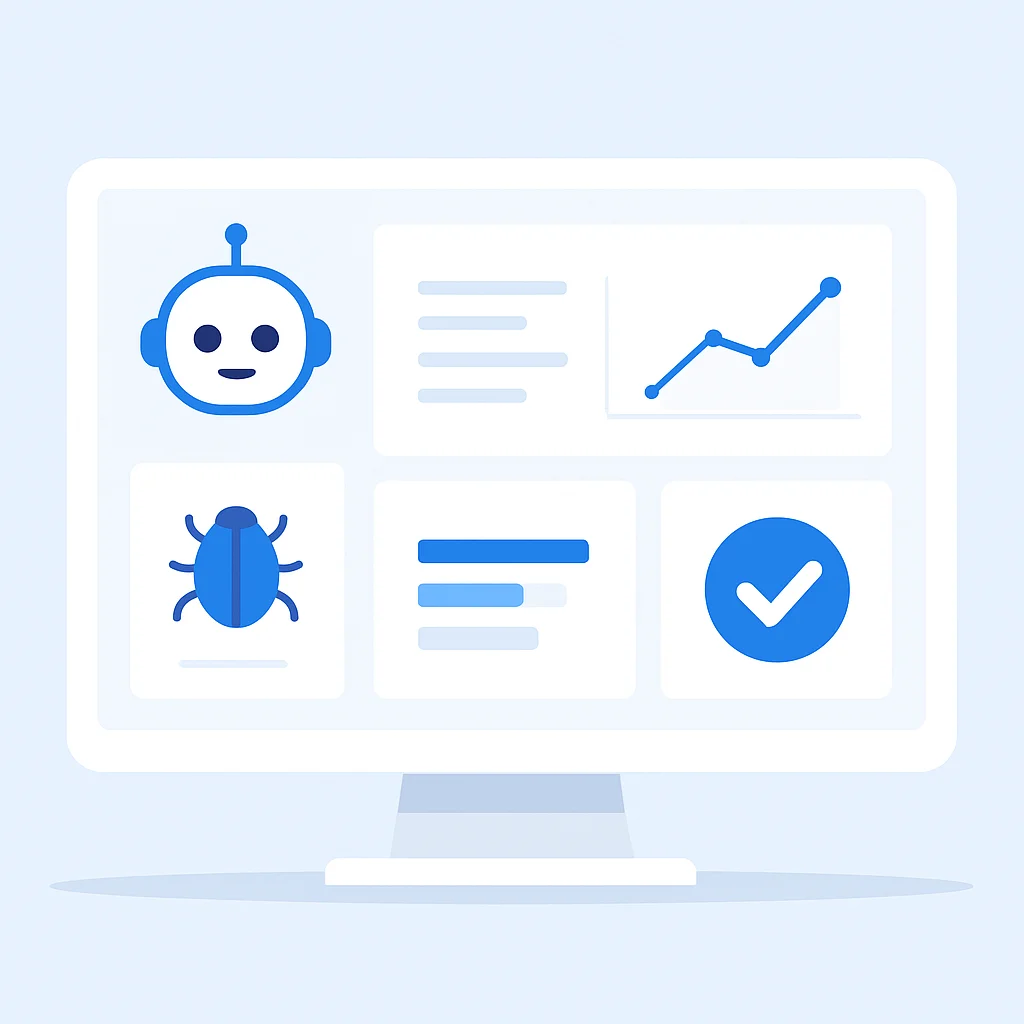 AI automated testing and bug detection dashboard