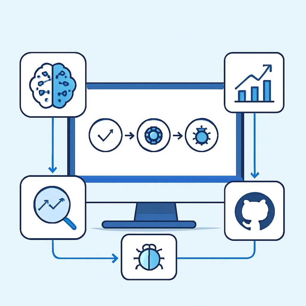 AI-powered CI/CD pipeline concept