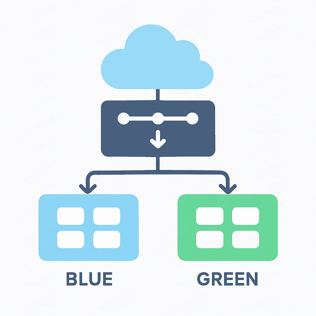 Blue/Green deployment strategy flowchart