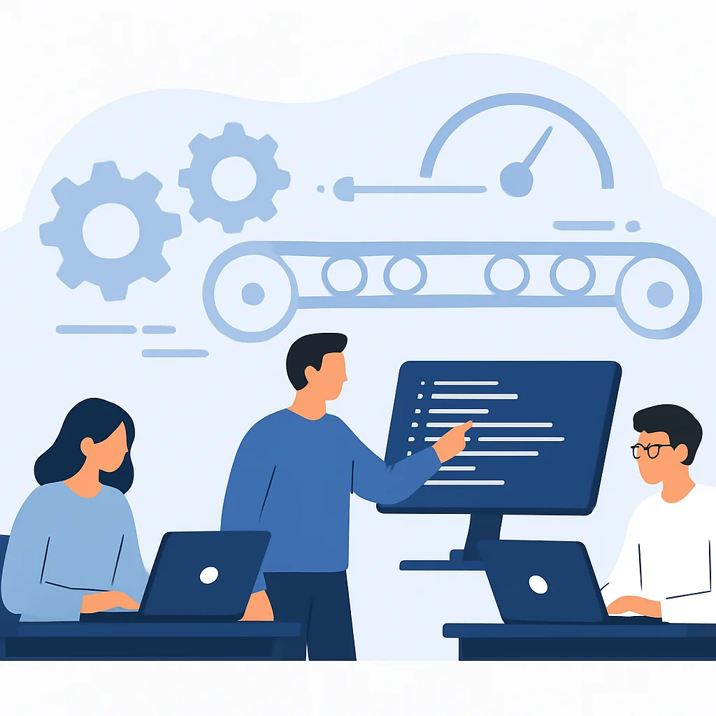 Agile software development with automated CI/CD