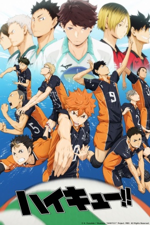 Shoyo Hinata jumping in a volleyball game from Haikyuu!!
