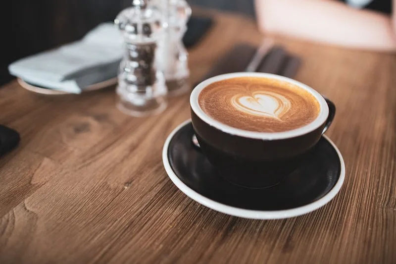 Flat white with latte art