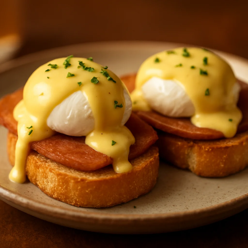 Delicious vegan Eggs Benedict for brunch