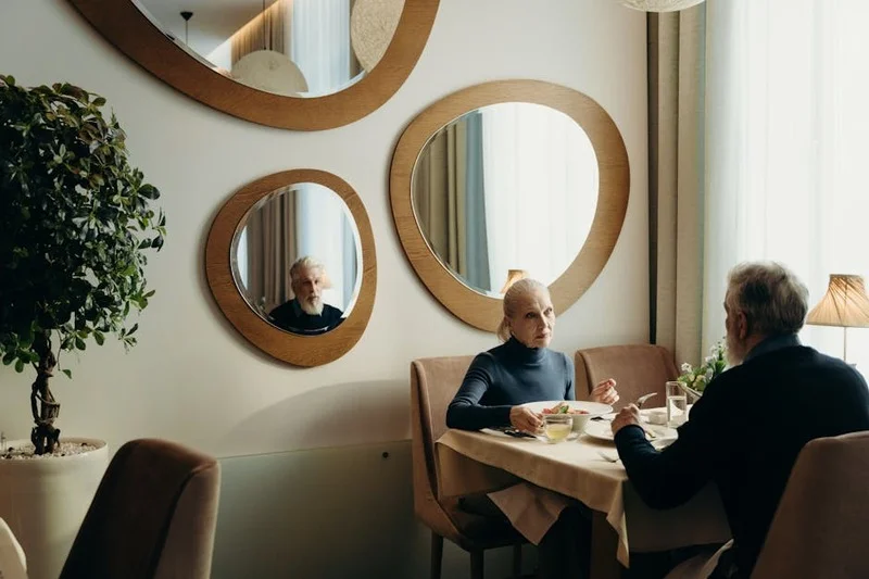 Couple enjoying a meal in a Michelin star restaurant