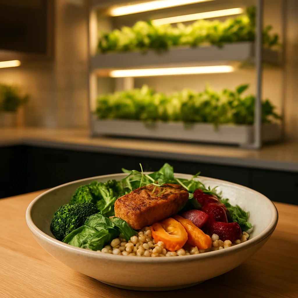 Innovative kitchen showcasing future of plant-based dining