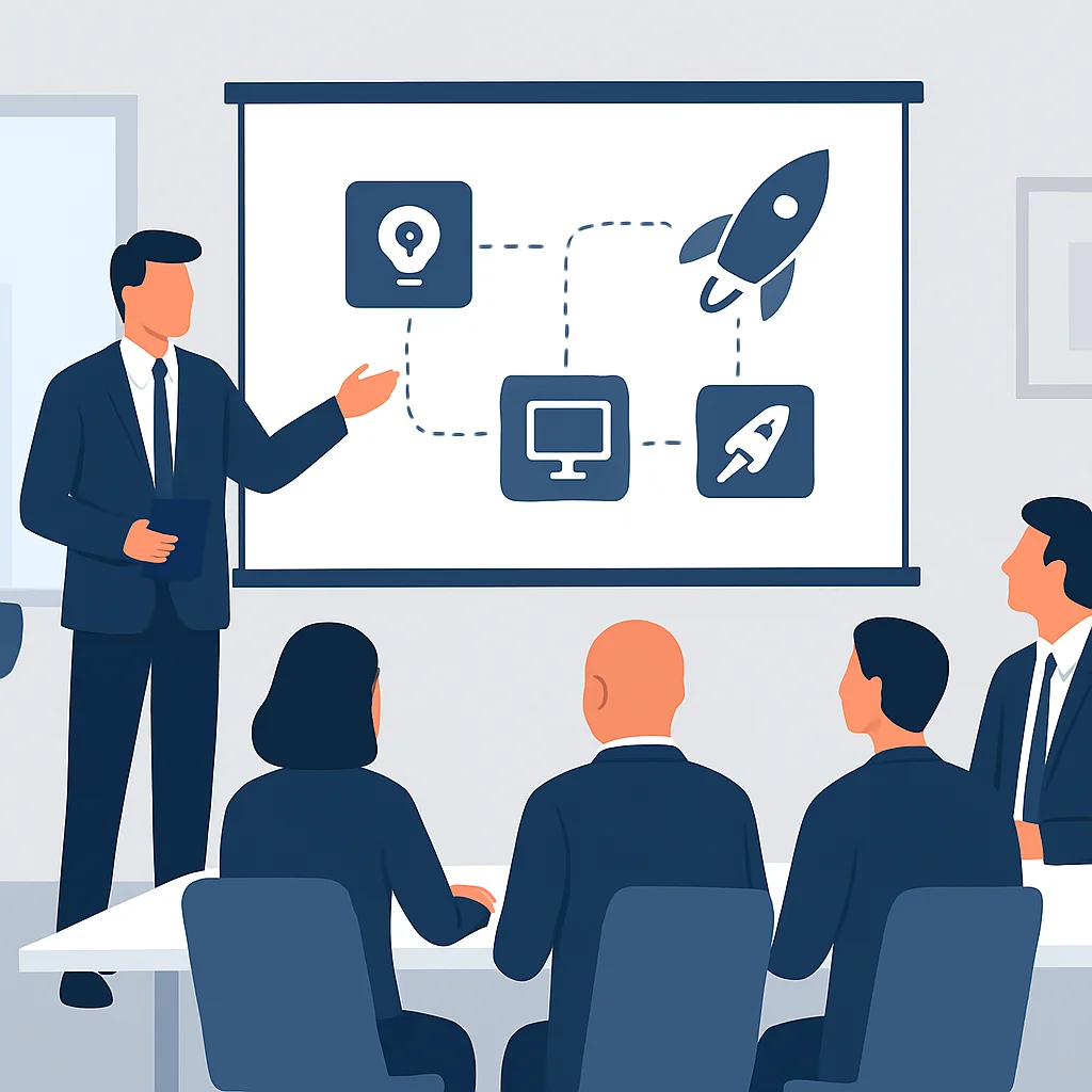 CTO presenting technology strategy