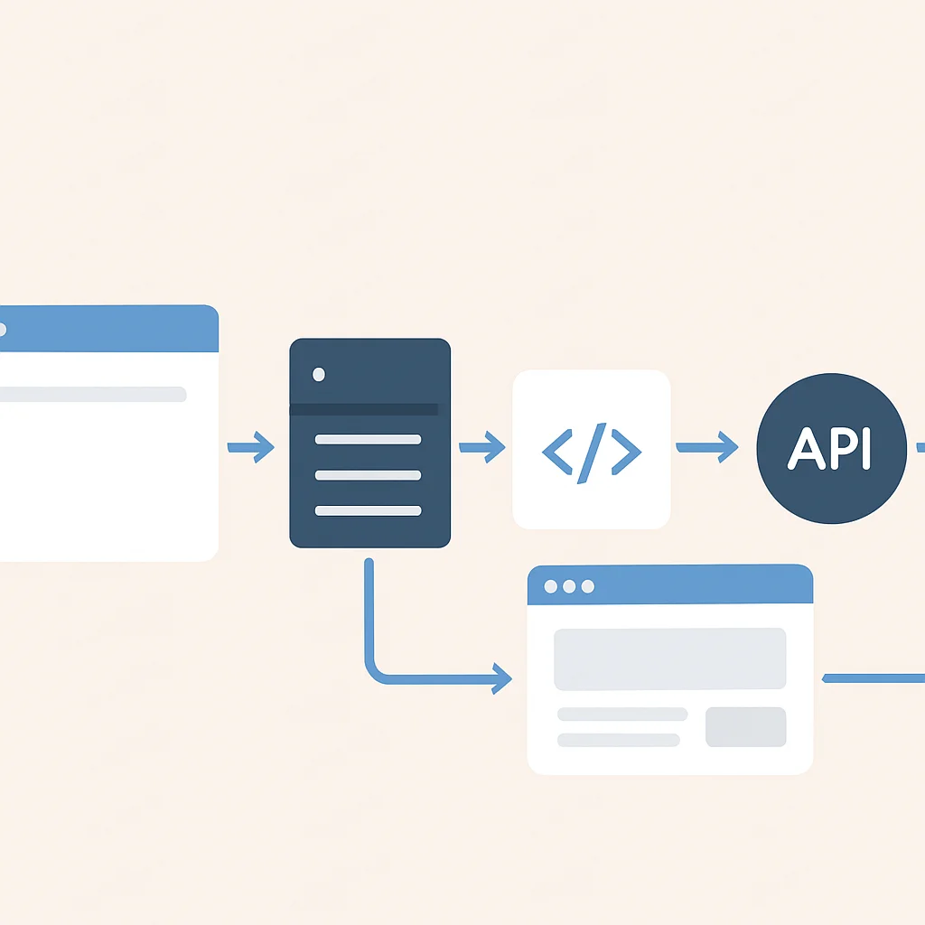 Client-Side Rendering (CSR) process flow