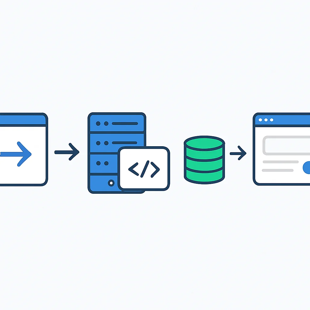Server-Side Rendering (SSR) process flow