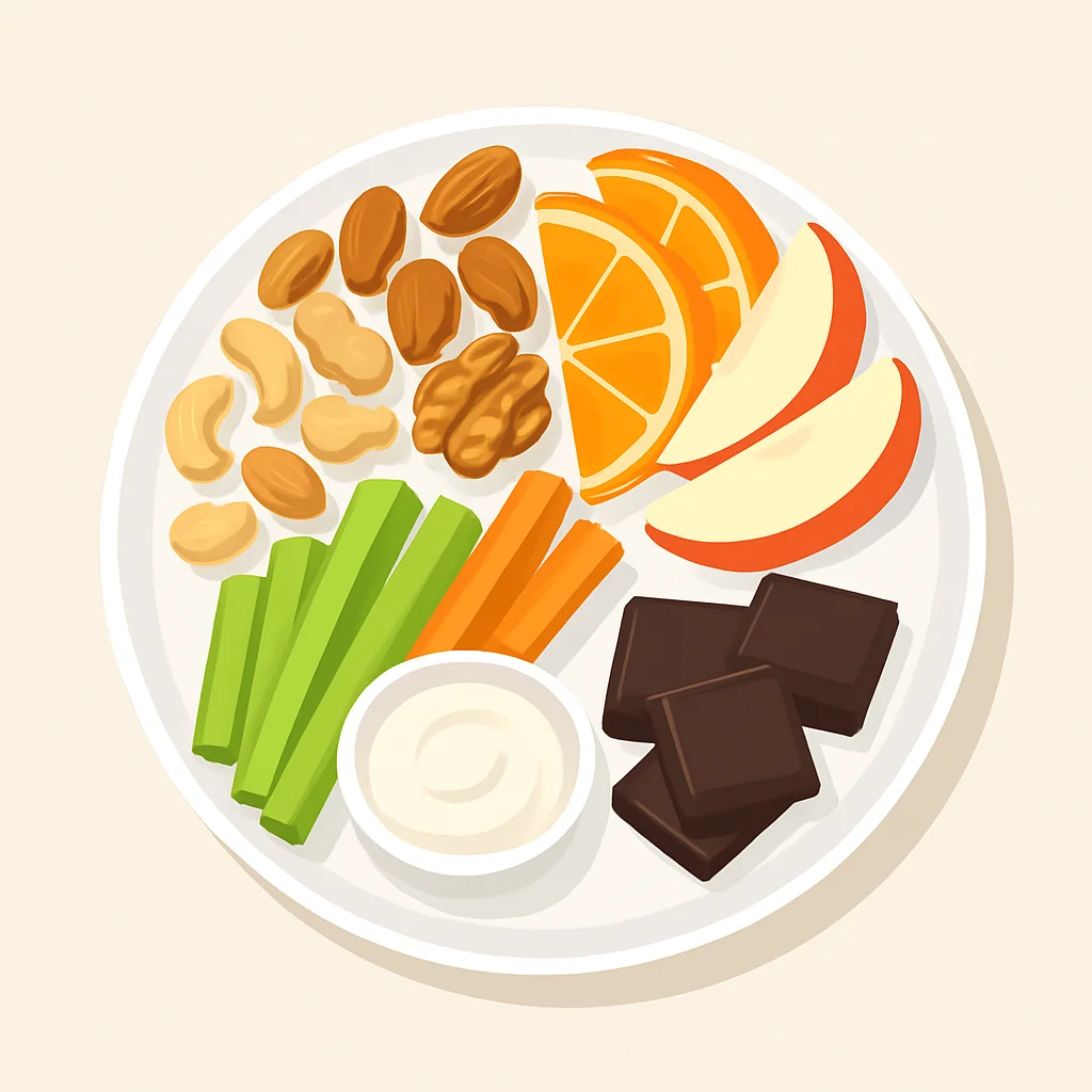 Healthy office snack platter