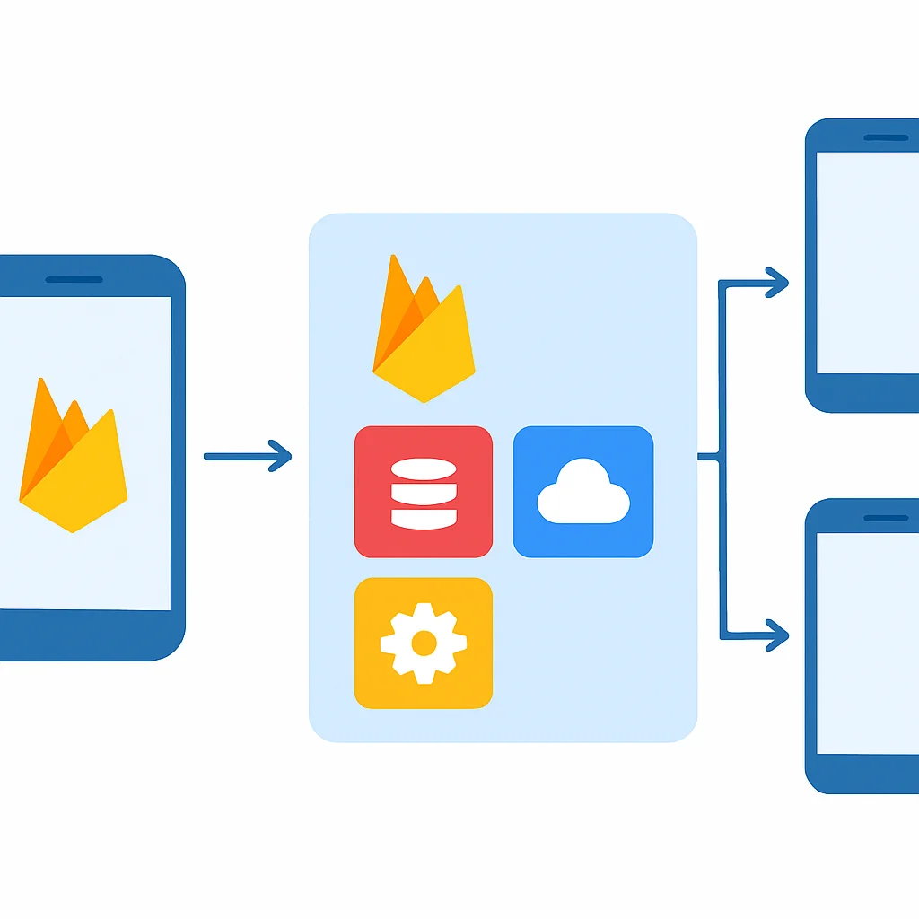 Firebase mobile app architecture diagram