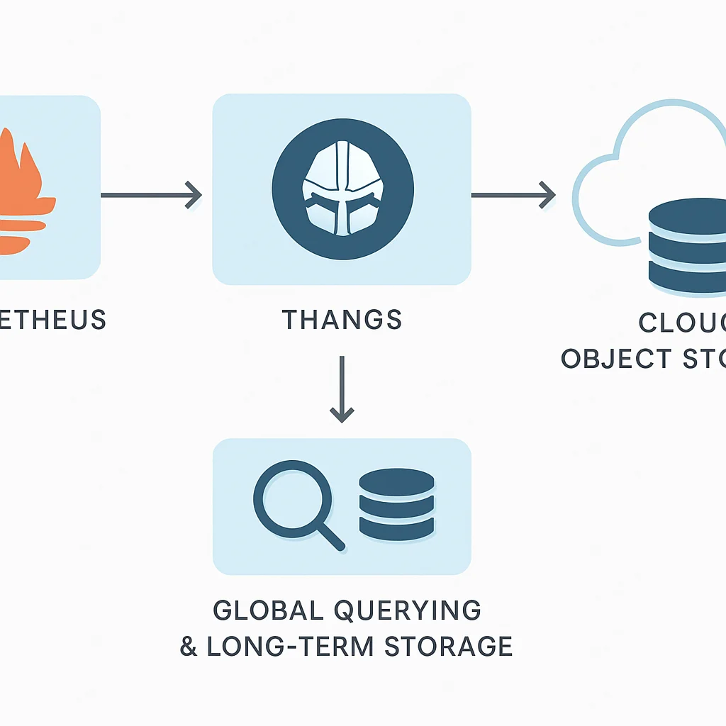 Thanos architecture with Prometheus for scalable monitoring