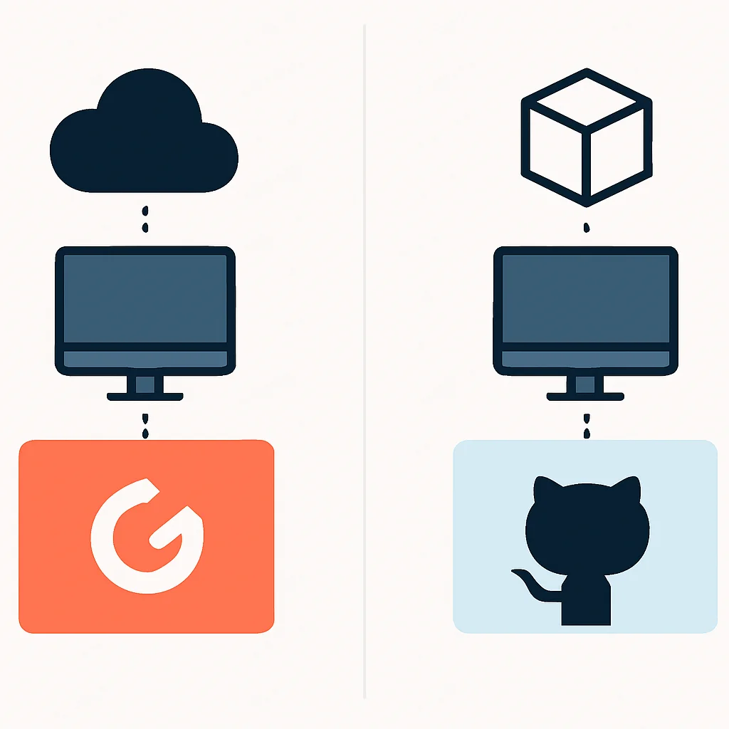 Gitpod vs GitHub Codespaces architectural comparison