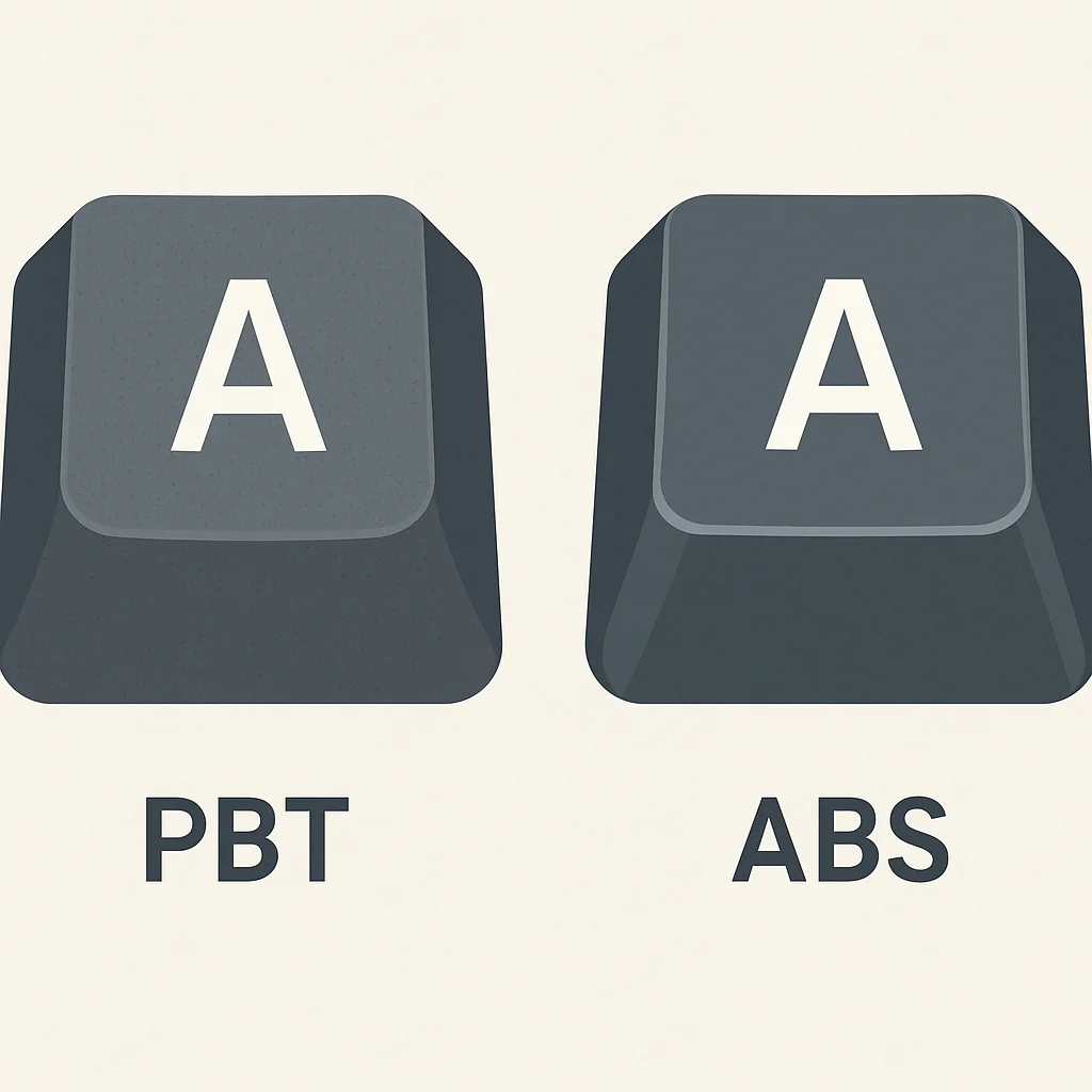 Comparison of PBT and ABS keycap materials durability and texture