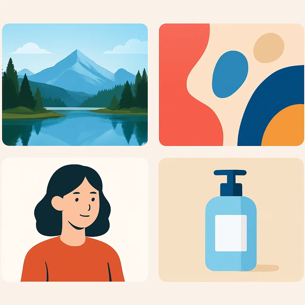 Diverse AI-generated art applications