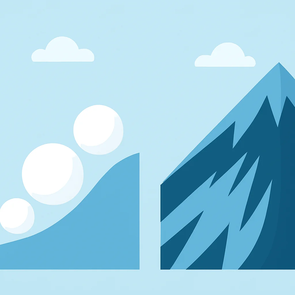 Debt snowball vs debt avalanche comparison diagram