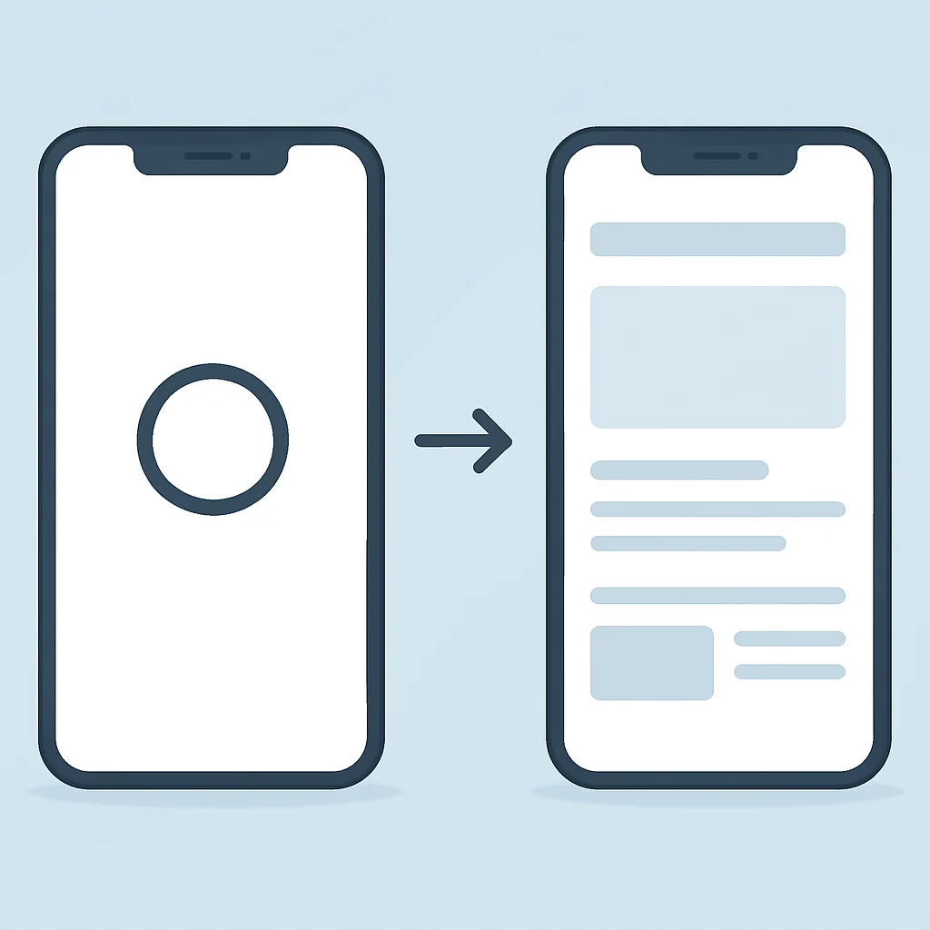 Loading screen comparison: spinner vs. skeleton UI for better user experience