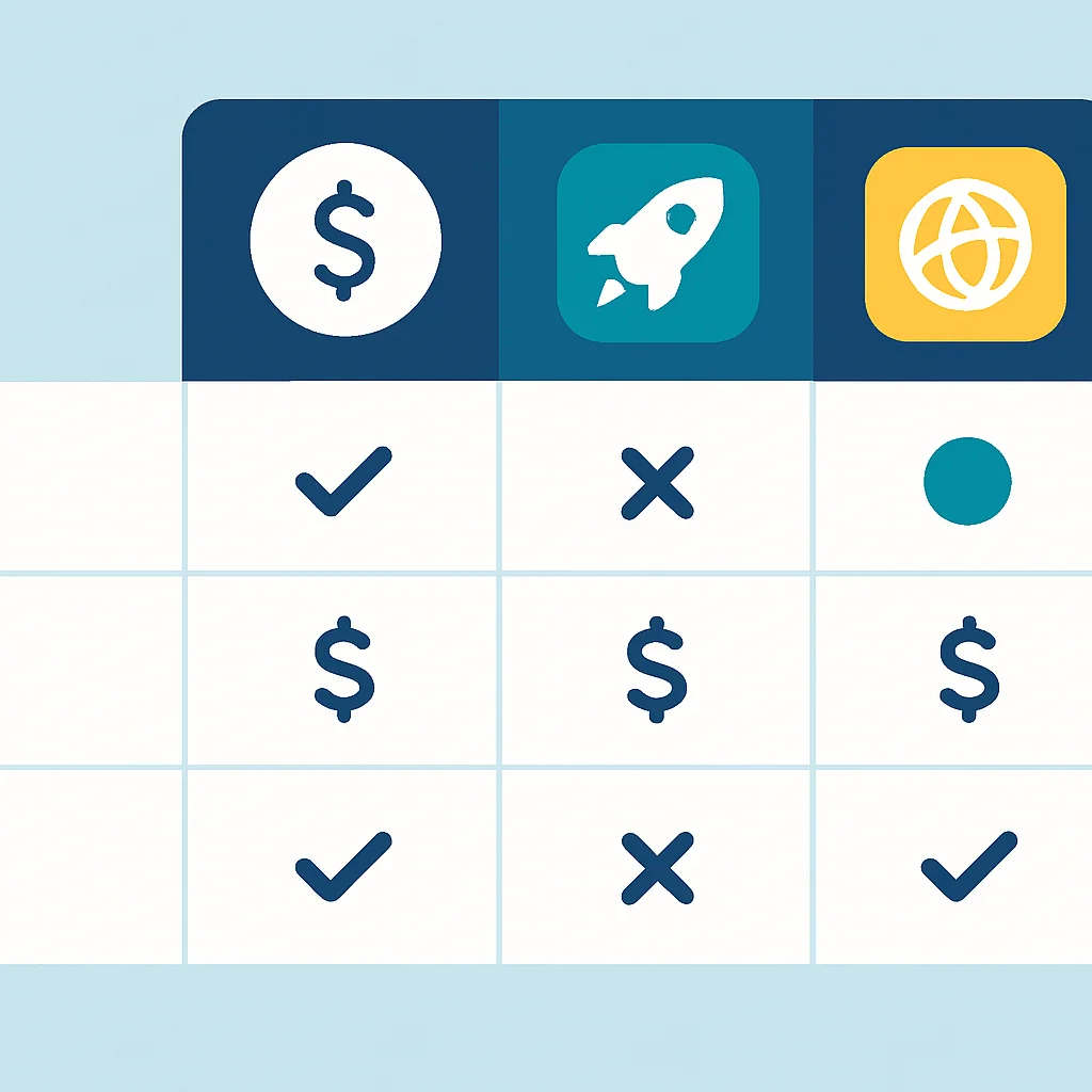 Crowdfunding platform comparison table
