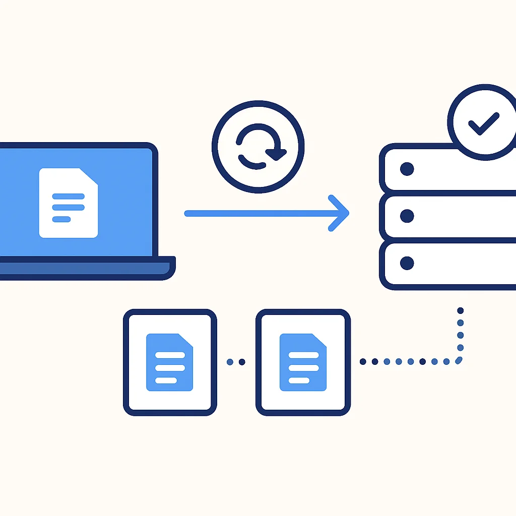Offline data synchronization flow with conflict resolution