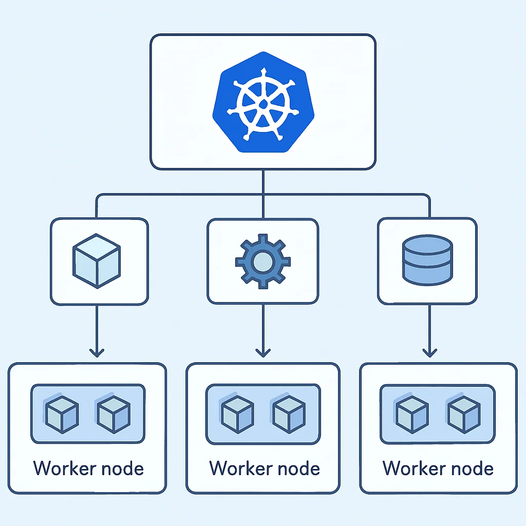 Kubernetes cluster architecture diagram