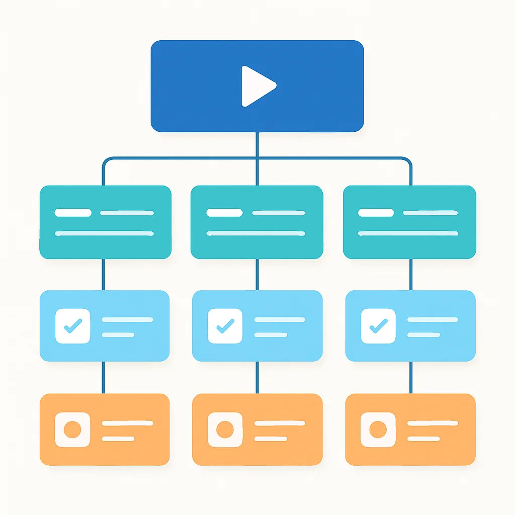 Online course curriculum structure diagram