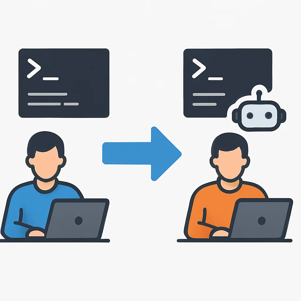 Traditional vs. Modern CLI Workflow Diagram