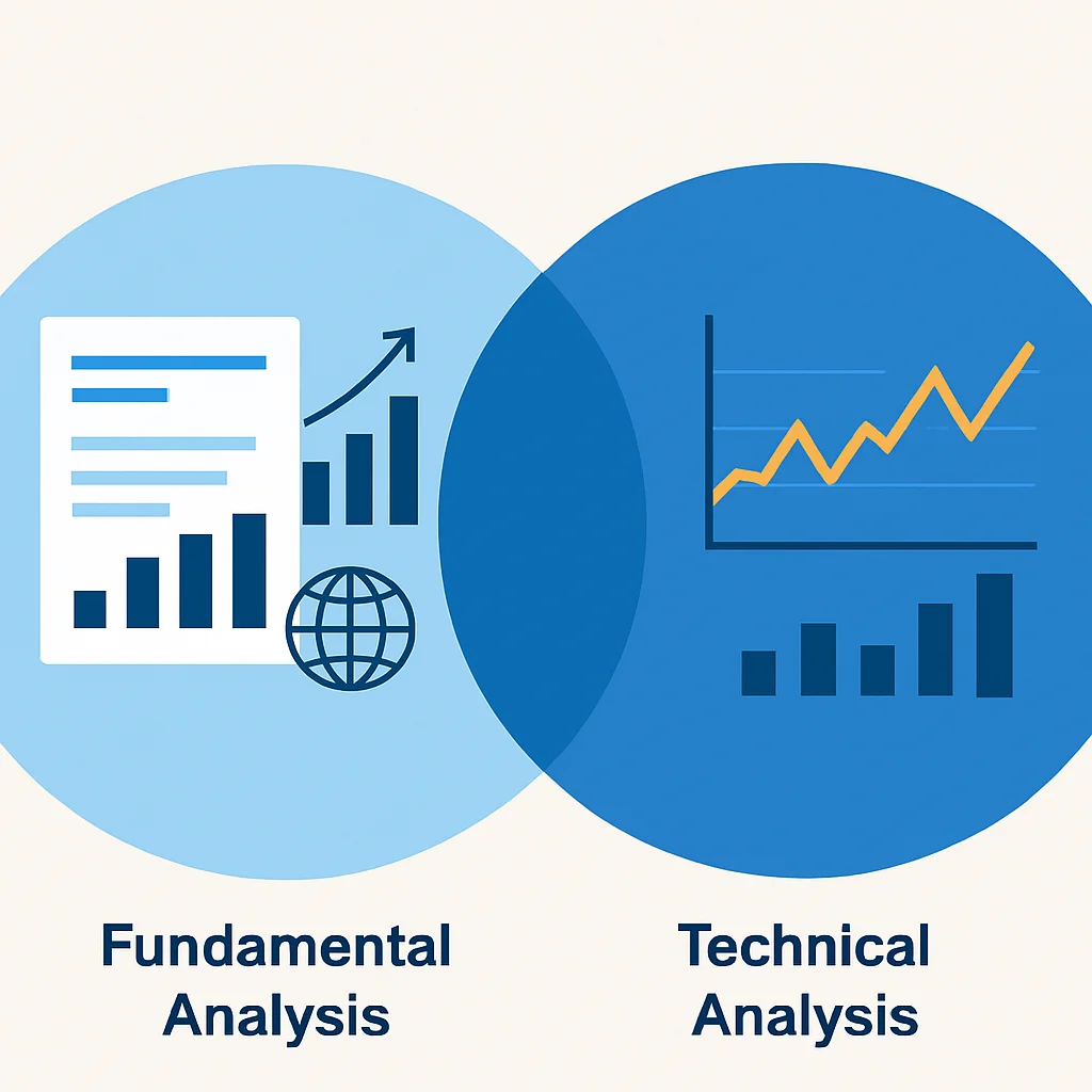 Fundamentele versus technische analyse diagram