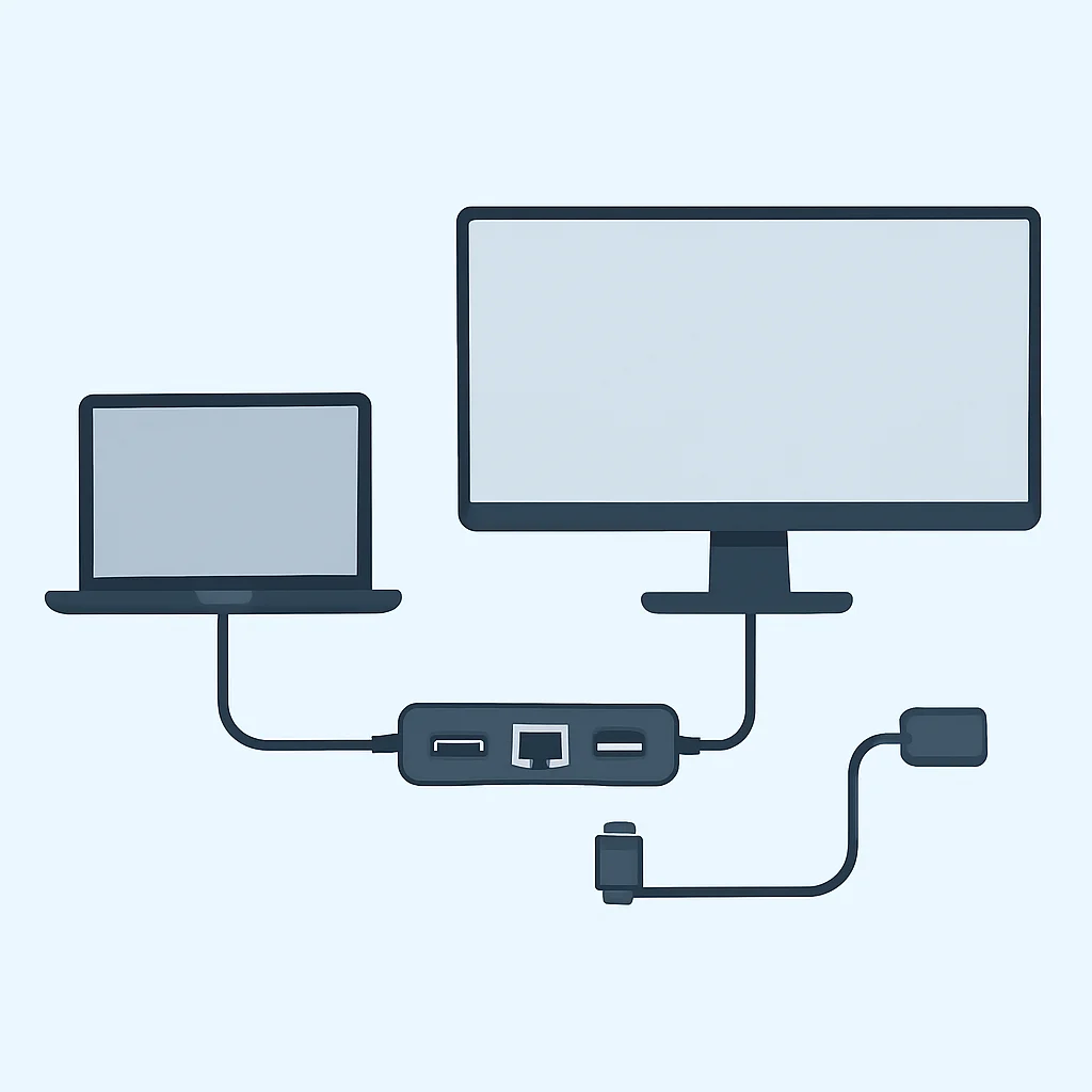 USB-C monitor hub diagram
