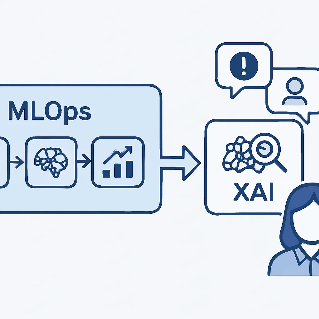 XAI integration challenges in MLOps diagram
