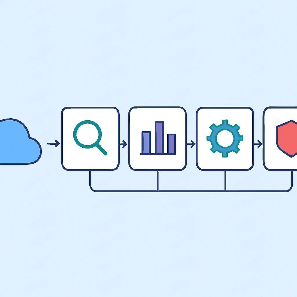 Cloud cost optimization process flowchart