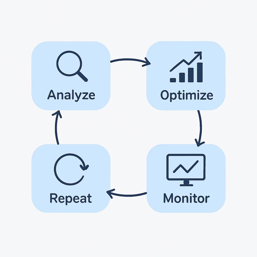 FinOps continuous optimization flowchart