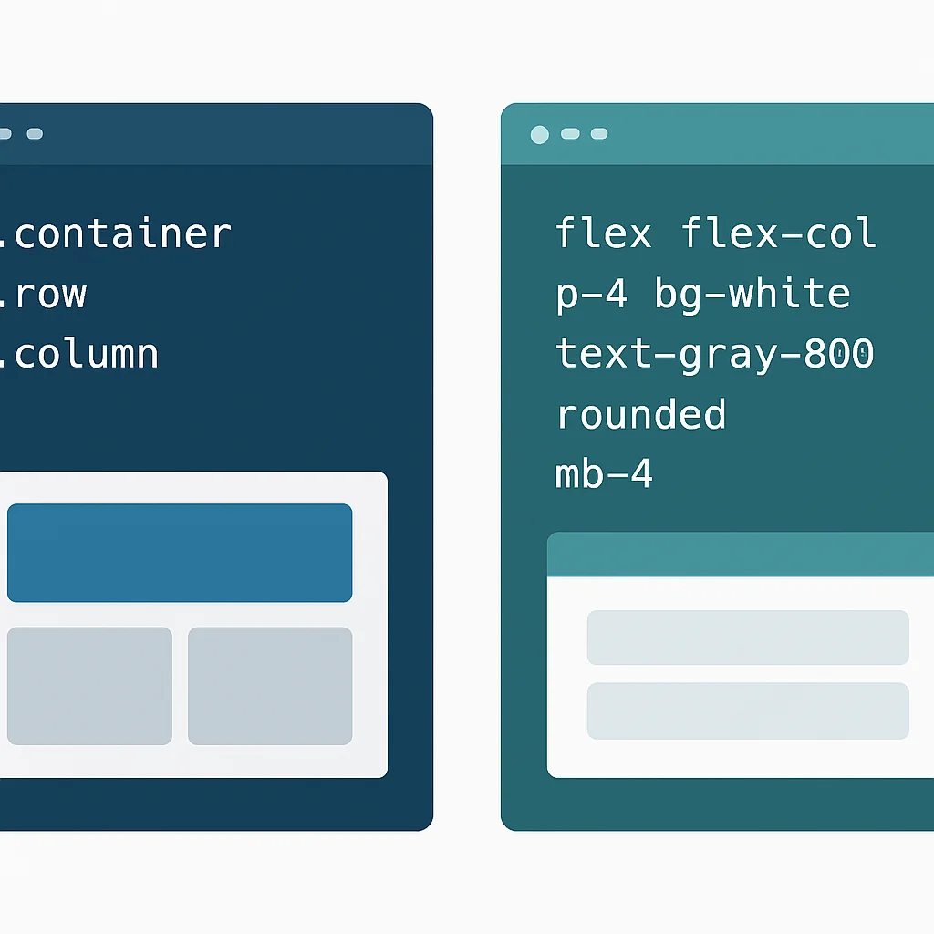 Comparison of traditional vs utility-first CSS framework approaches