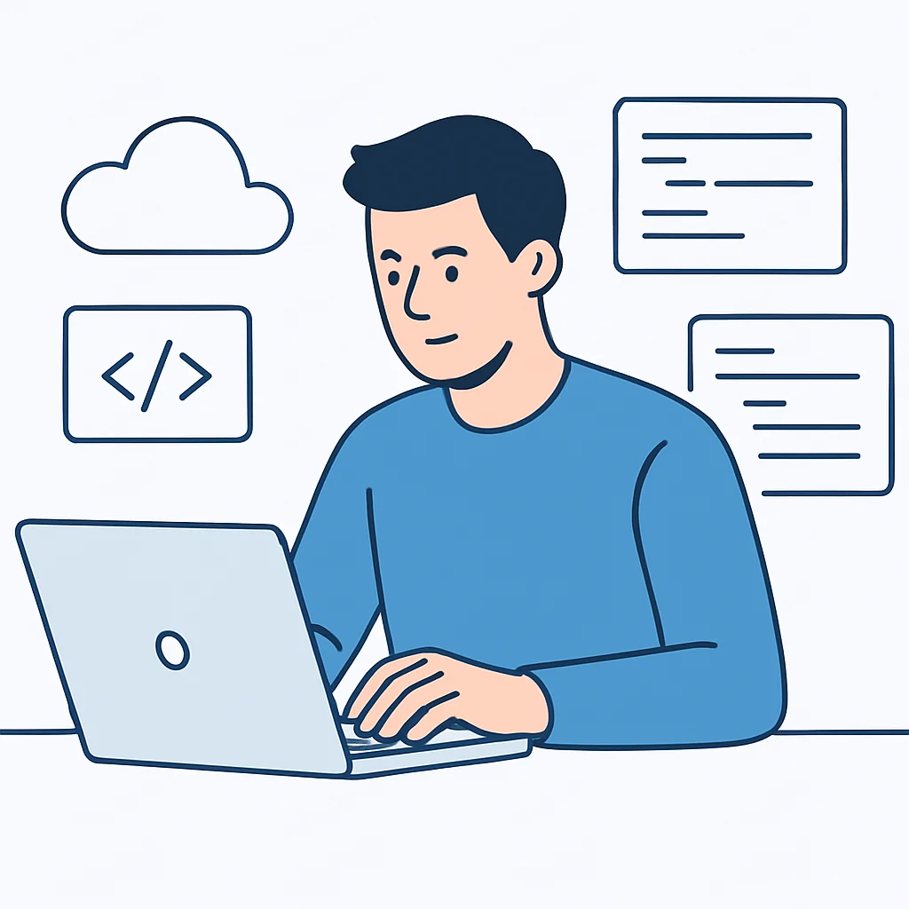 Developer working on a personal tech project