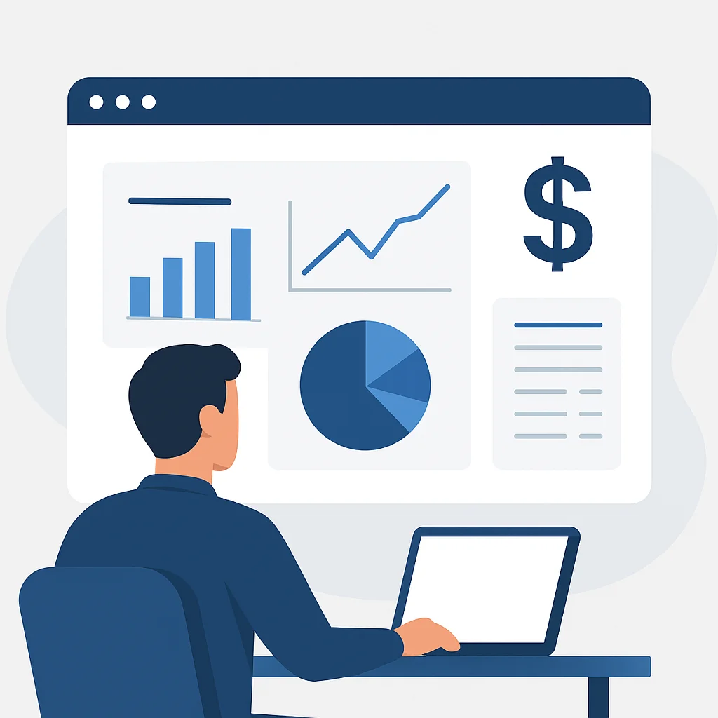 Developer managing personal finances dashboard