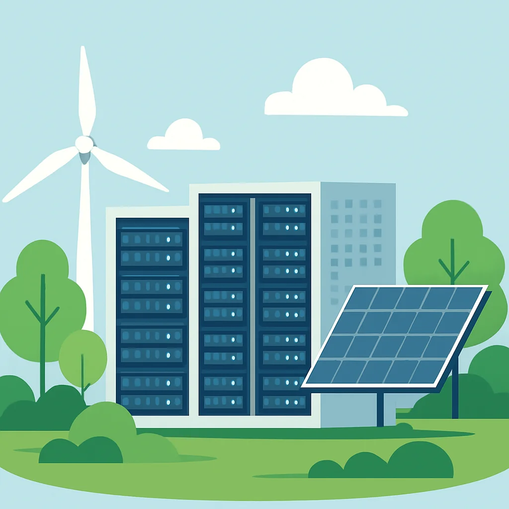 Green and sustainable data center concept
