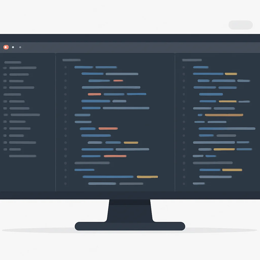 Code editor on ultrawide monitor for developers