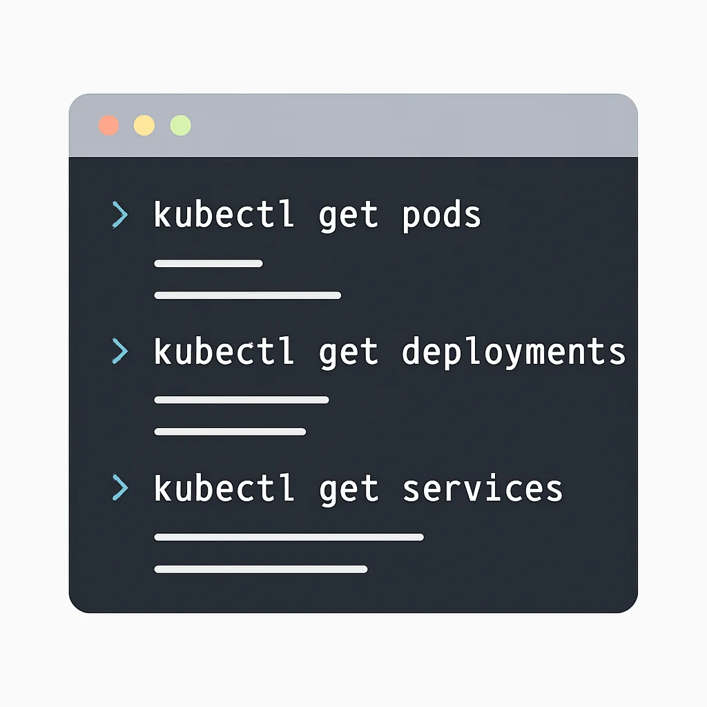 Kubectl commands output in terminal