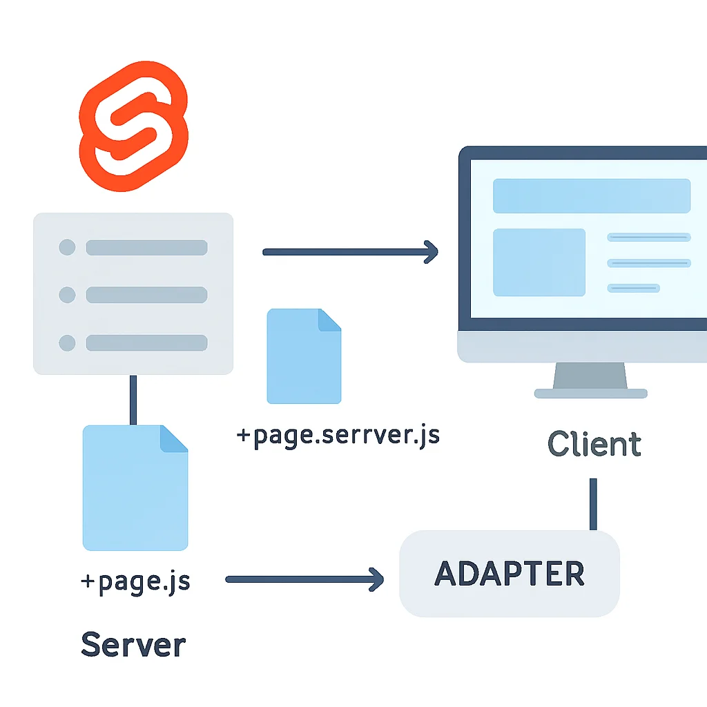 SvelteKit data flow and deployment architecture